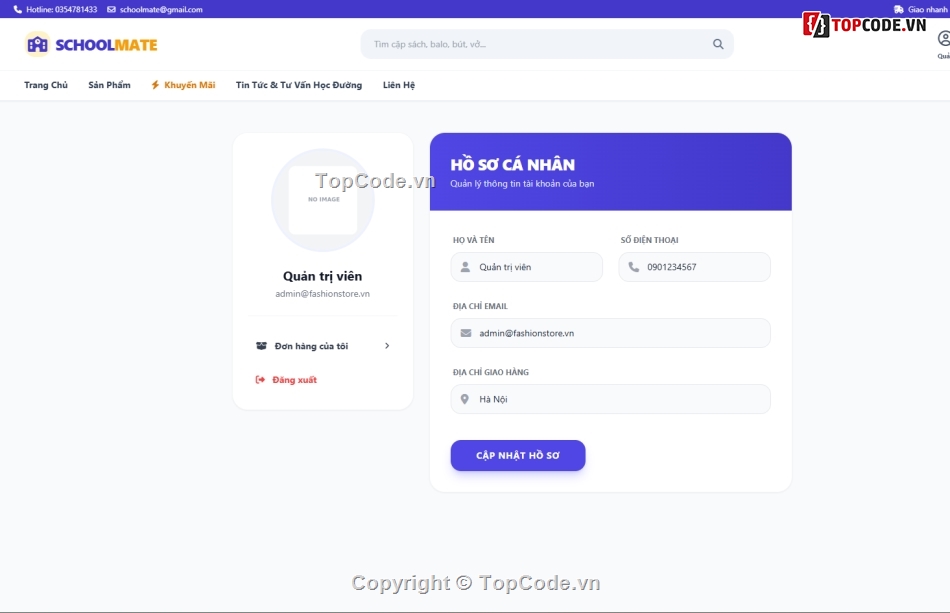 đồ án bán sách,Website bán đồ dùng,bán